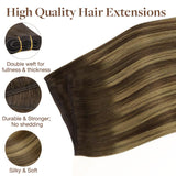 CARAMEL BLONDE BALAYAGE (4/27/4) Einnähende Haarverlängerungen