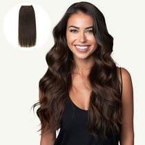 Chocolate Brown (4A) Sew-In Weft Hair Extensions (80g-110g) – 100% Remy Human Hair by GOO GOO Hair.