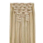 Light Blonde Highlights (16/22A) Double Drawn Clip in 160g [Clearance] – 100% Remy Human Hair.