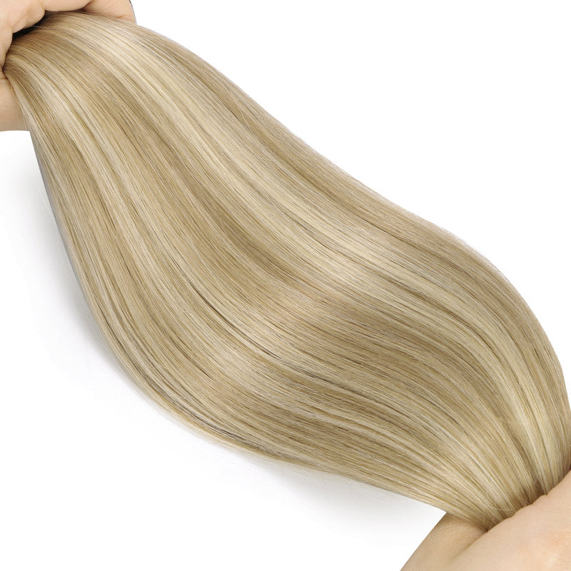 Light Blonde Highlights (16/22A) Double Drawn Clip in 160g [Clearance] – 100% Remy Human Hair.