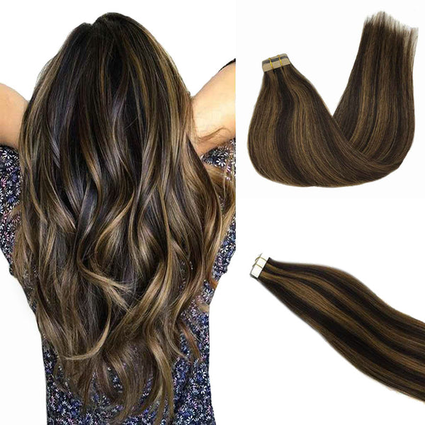 CHESTNUT BROWN BALAYAGE (2/6) TAPE IN