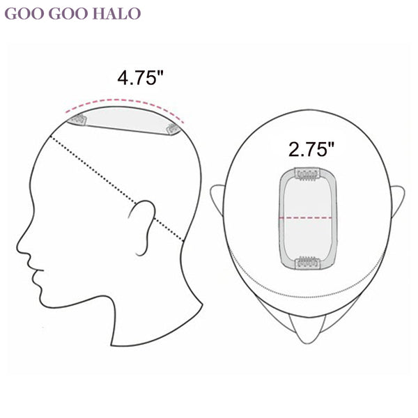 GOO GOO HALO Human Hair Topper Mono Base