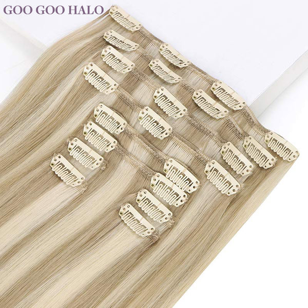 GOO GOO HALO Double Drawn Clip in Hair Extensions 160g